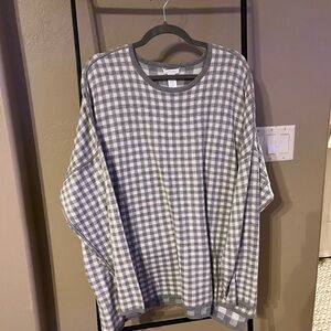 J. Jill Gray Checkered Reversible Sweater